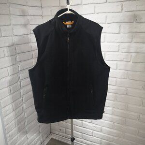 Old Navy Men's Size Large Black Front Zip Closure Fleece Vest